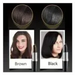 Tinte cremoso temporal para cabello: marrón y negro para cubrir canas.
