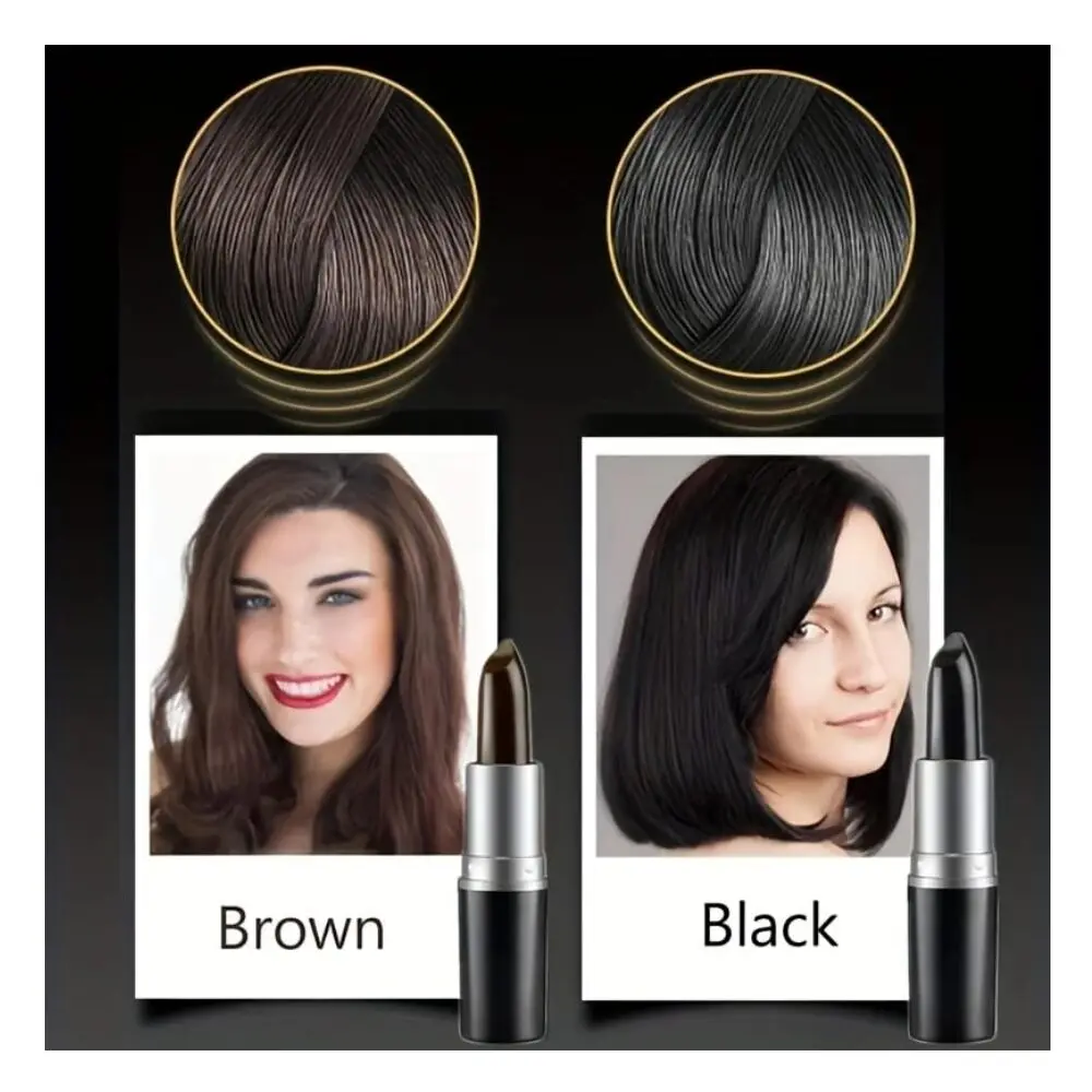 Tinte cremoso temporal para cabello: marrón y negro para cubrir canas.