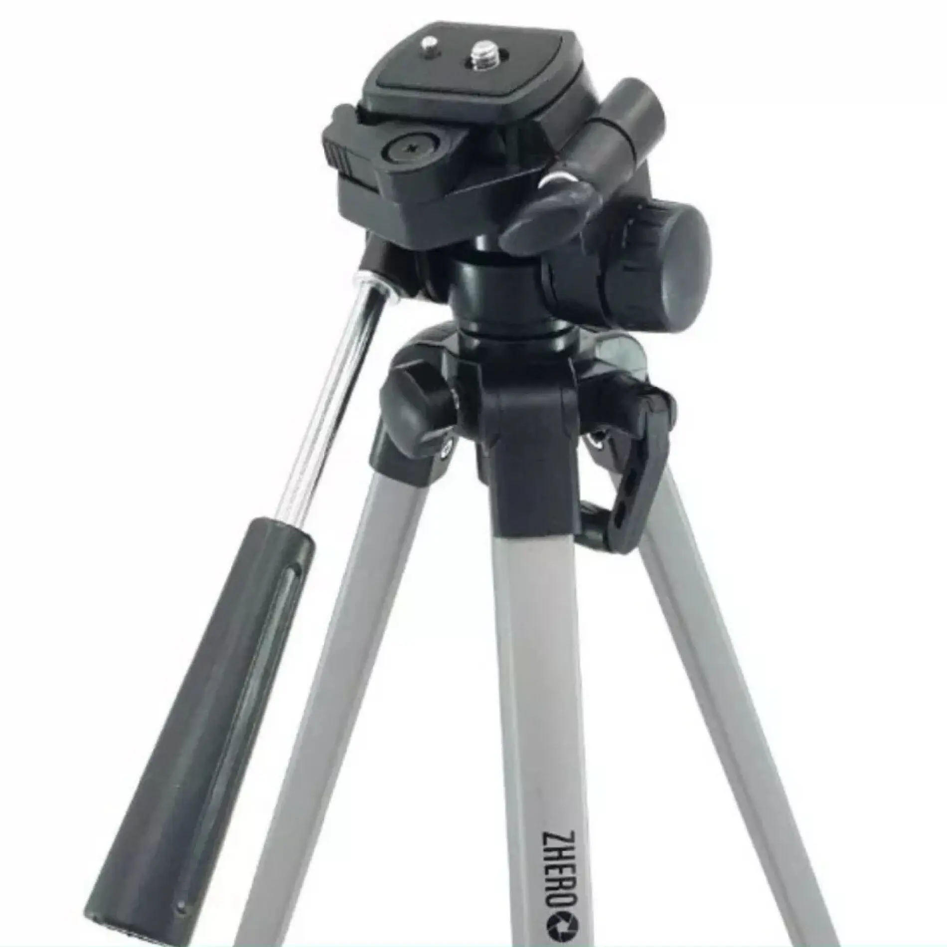 Trípode de cámara ZHERO 3110 con cabezal tridimensional y estuche, portátil y ligero.