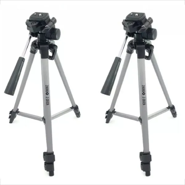 Trípode de cámara 3110 con cabezal tridimensional y estuche, ideal para fotografía.