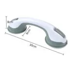 Barra de seguridad antideslizante de 30cm con dos ventosas, ideal para baño.
