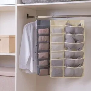 Organizador de closet para ropa interior y brasieres colgado, sistema de almacenamiento vertical.