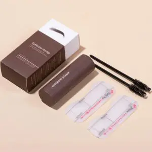 Kit de Sello Para Cejas con cepillos y plantillas, para cejas perfectas y definidas.