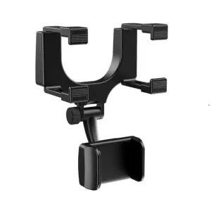 Soporte para teléfono móvil que se sujeta al espejo retrovisor del coche, ideal para navegación.