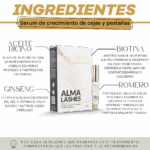 Set x2 Alma Lashes serum crecimiento cejas y pestañas, con biotina, romero y aceite de ricino.