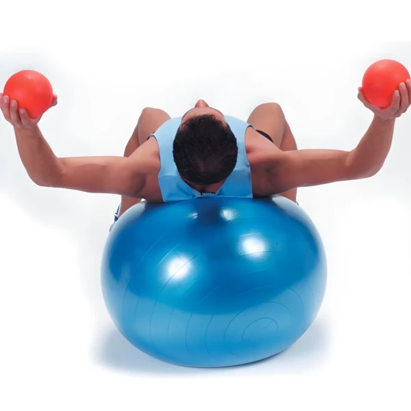 Balón Yoga Fitness Pilates Pelota Instable Ejercicio Gymball Fitball 55cm - Imagen 6
