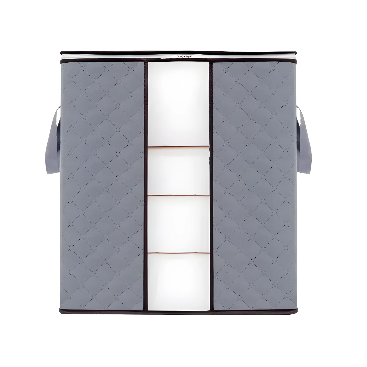 Set x2 bolsas plegables para closet grises con 3 compartimentos internos.