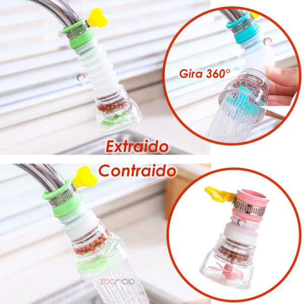 Extensor De Grifo En Ducha Ahorrador De Agua Con Filtro - Imagen 5