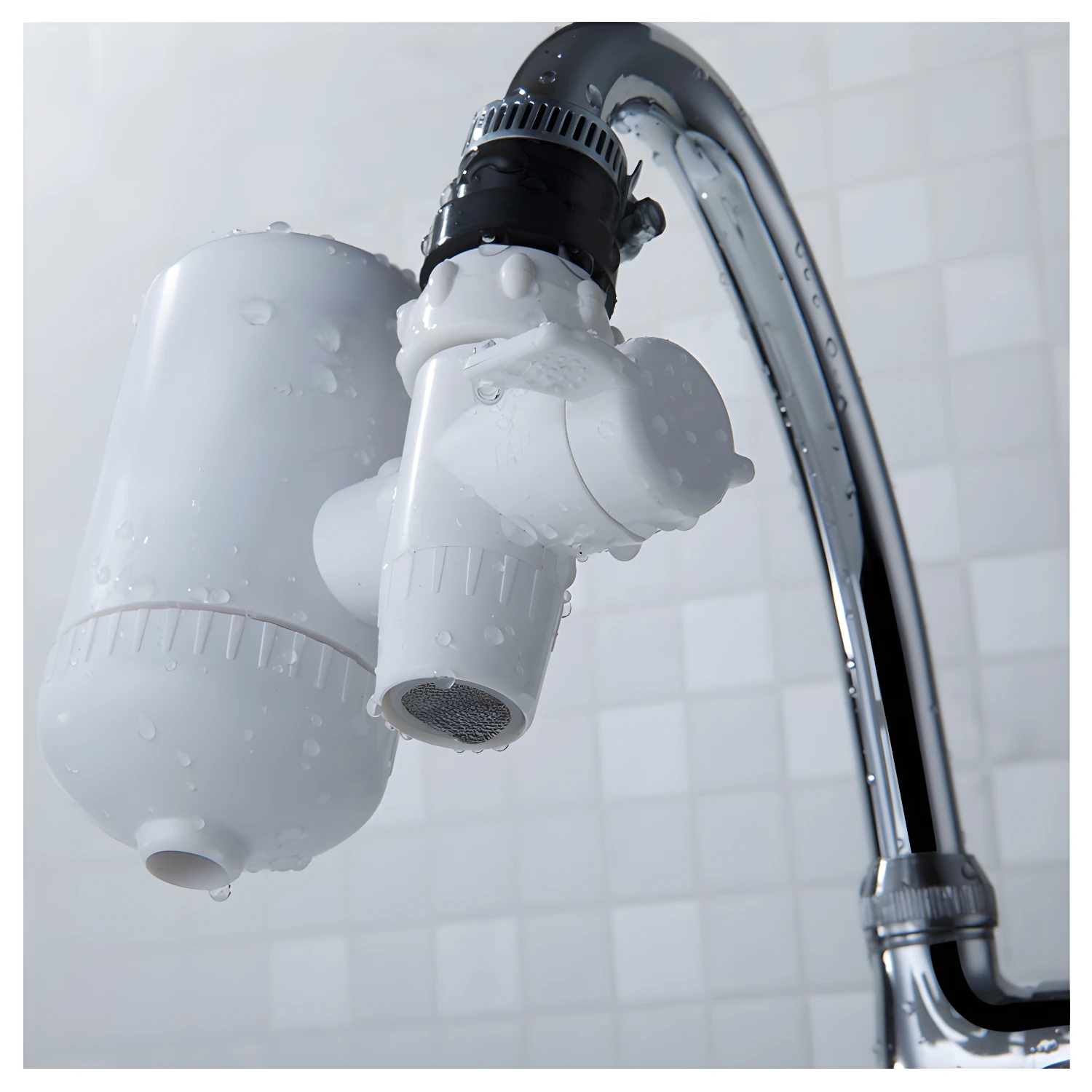 Filtro cerámico purificador de agua, elimina bacterias y mejora energía, para grifo.