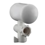 Filtro cerámico bio-energético purificador de agua con forma cilíndrica y detallado acabado blanco.