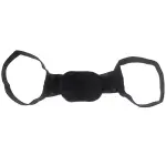 Corrector de postura unisex negro ajustable, ligero y cómodo para la espalda y zona lumbar.