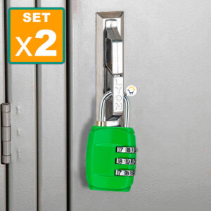 Set x2 Mini Candado Combinación Numérica Bloqueo Seguridad - Imagen 7