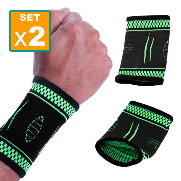 Set x2 Muñequera Elástica Deportiva Protección Ejercicio Gimnasio - Imagen 7