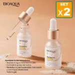 Set x2 Serum De Arroz Bioaqua Original, con ácido hialurónico para piel suave y elástica.