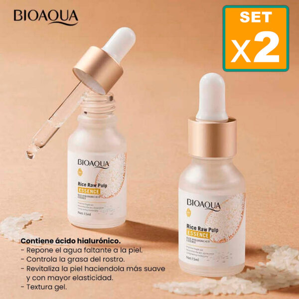 Set x2 Serum De Arroz Bioaquia Original - Imagen 3