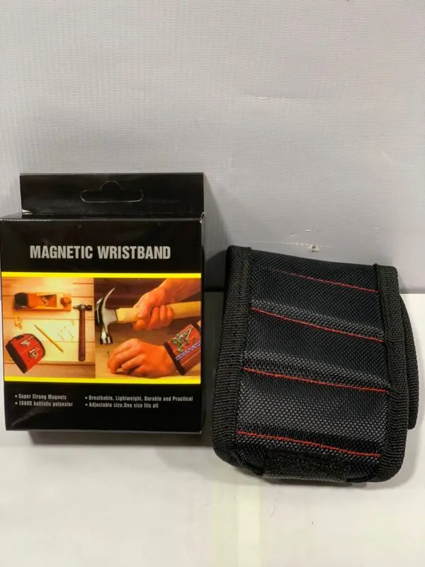 Set x2 Brazalete Magnético para Herramientas con imanes potentes, ideal para sujetar tornillos y herramientas pequeñas.