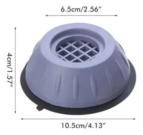 Set x4 almohadillas antivibración para lavadora, base elevadora de 10.5cm de ancho.