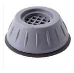 Set x4 almohadillas antivibración gris para base de lavadora, reduce ruido y movimiento.