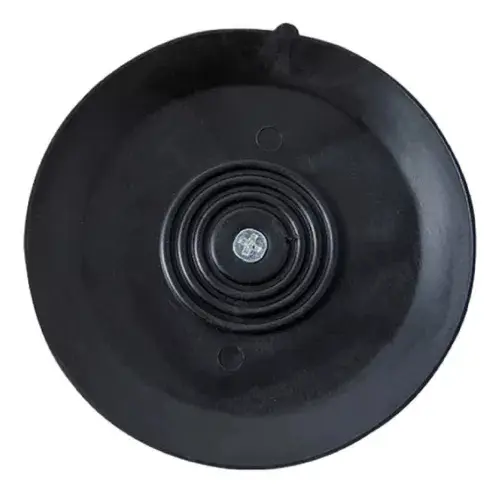 Almohadillas antivibración para lavadora: set x4, bases protectoras negras con tornillo central.