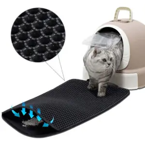 Tapete para arenero de gato que atrapa y recoge la arena de las patas.