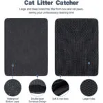 Tapete arenero para gato, atrapa arena y limpia patas, impermeable y suave.