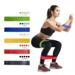 Set x2 de 5 bandas elásticas de ejercicio: verde, azul, amarillo, rojo y negro.