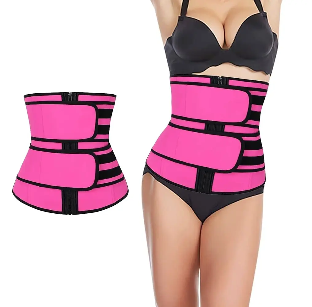 Cinturilla neopreno training corset faja moldeadora gym para mujer, ajuste con velcro.