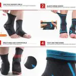 Tobilleras deportivas elásticas tipo media para soporte y comodidad en deportistas.