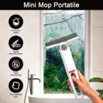 Mini trapeador de escritorio para limpieza de ventanas con diseño ergonómico.