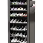Zapatera de 9 niveles armable con compartimentos para organizar tenis y zapatos.