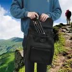Bastón plegable de aluminio ortopédico, ideal para senderismo, fácil de guardar en mochila.
