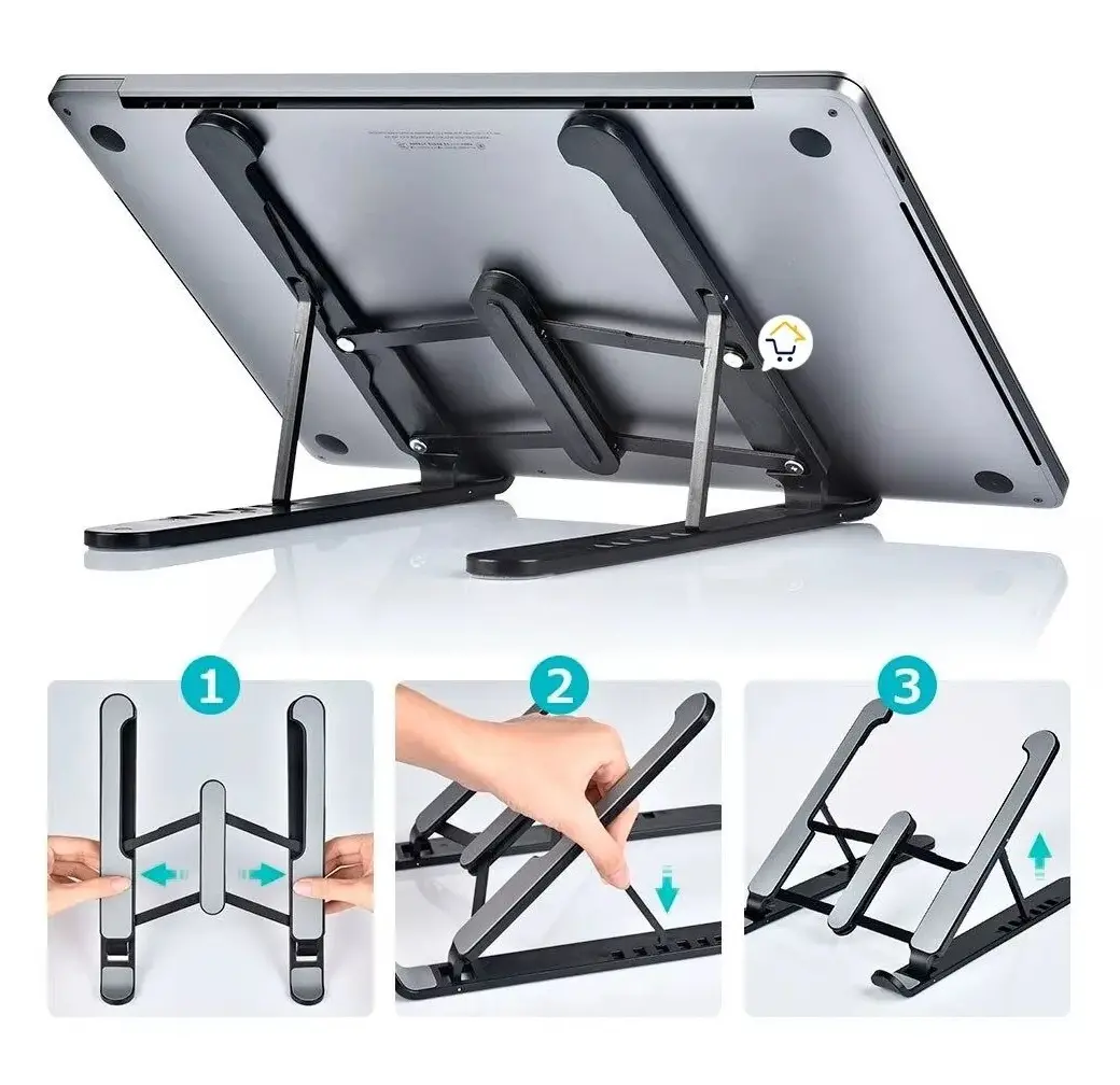 Set x2 mini bases plegables para celular o tablet, soporte ajustable en ángulo y altura.