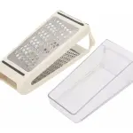 Rallador de queso de mano con recipiente desmontable, accesorio de cocina multiusos.