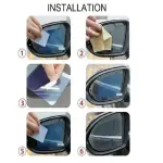 Set x4 películas antiempañantes para espejos retrovisores de coche, fácil instalación.