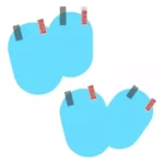 Set x4 pares de película antiempañante para espejos retrovisores de auto, fácil instalación.