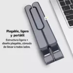 Mini base soporte plegable para celular o tablet, ligera, portátil y de fácil transporte.