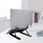 Set x2 Mini Bases Plegables para celular o tablet en negro, ajustables y portátiles.