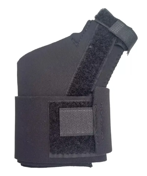 Inmovilizador de pulgar ajustable con velcro para soporte y comodidad.