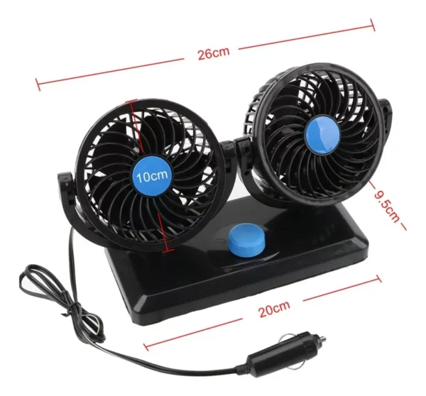 Ventilador Doble Para Carro - Imagen 7