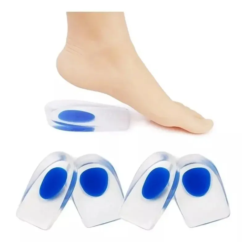 Set x2 pares talonera soporte gel azul para alivio de talón y pie.