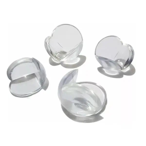 Set x8 esquineros transparentes de silicona para proteger bebés de bordes filosos.