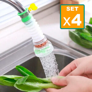 Set x4 Extensor De Grifo En Ducha Ahorrador De Agua Con Filtro - Imagen 10