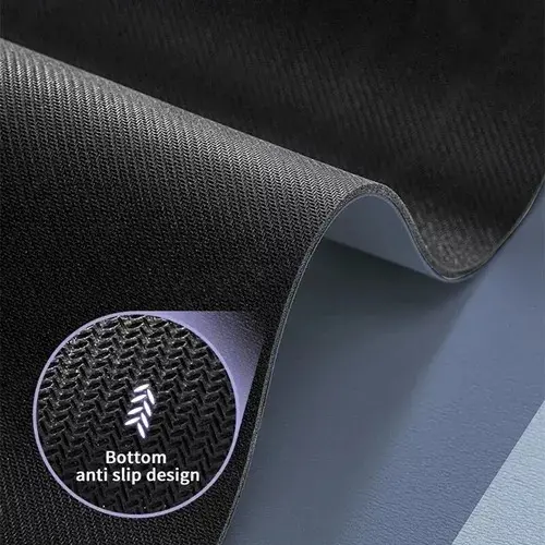 Tapete de cocina antideslizante y absorbente con textura de microfibra y diseño de espiga en la base.