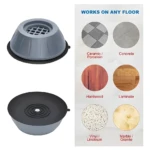 Set x4 almohadillas antivibración para base de lavadora, compatibles con cualquier piso.