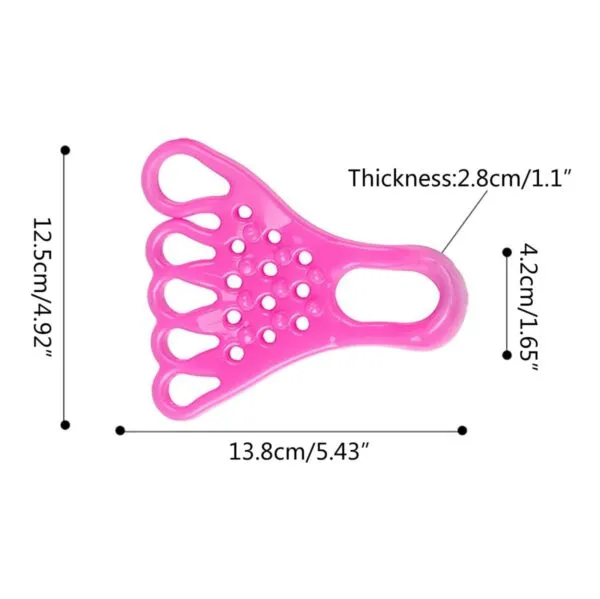 Banda elástica rosada para ejercitar dedos de los pies, 13.8cm de largo.