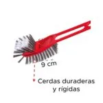 Cepillo doble 360 para baños con cerdas duraderas y rígidas de 9 cm.