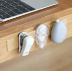 Set x2 cinta adhesiva silicona transparente lavable 3m, ideal para organizar escritorio.