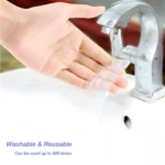 Cinta adhesiva de silicona transparente lavable para fijación de objetos, 2 unidades.