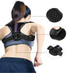 Corrector de postura para espalda con diseño de flechas, ajustable y cómodo.