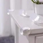 Set x8 esquineros de silicona transparente protegen las esquinas de muebles para bebés.
